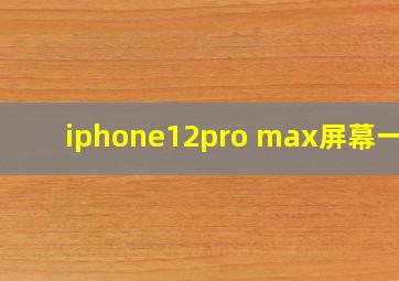 iphone12pro max屏幕一闪